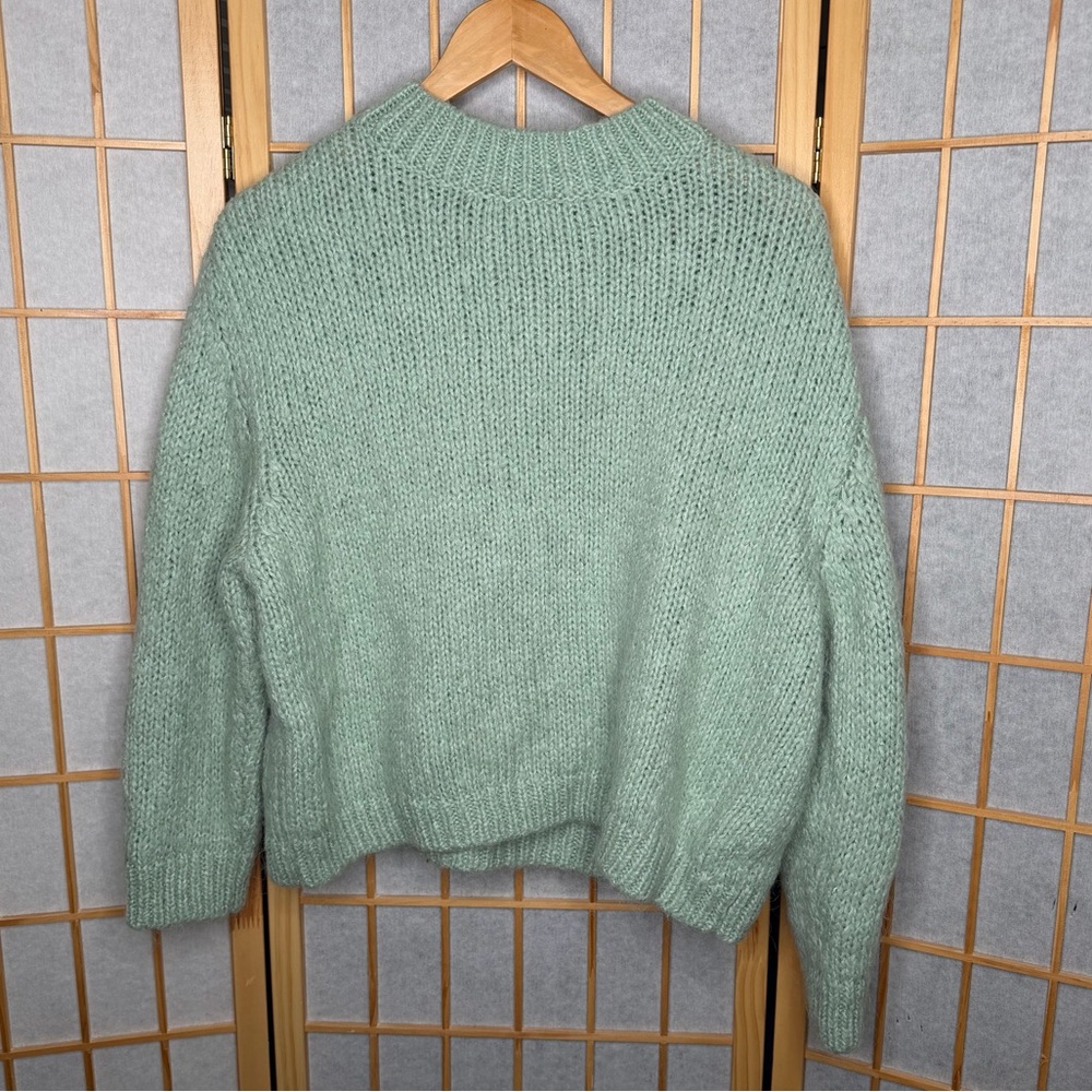 Zara Soft Mint Cowl Neck Sweater